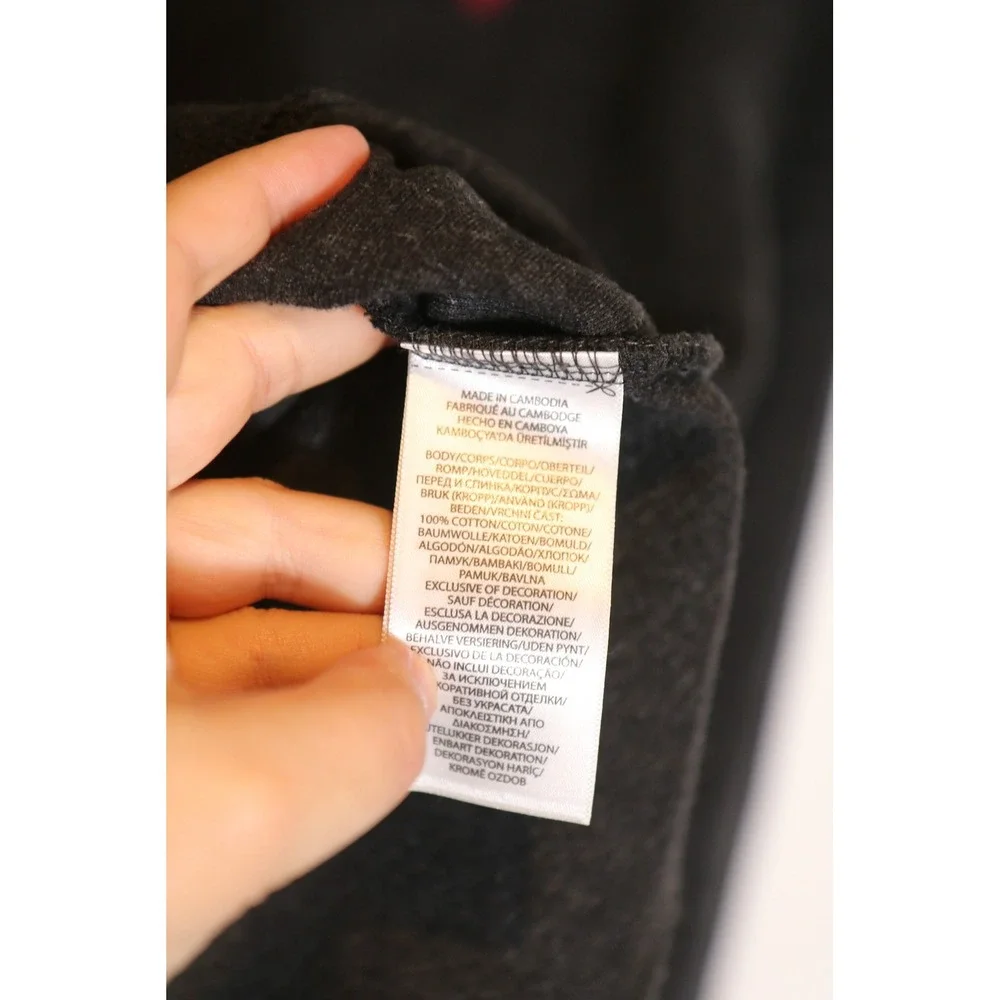Polo Ralph Lauren Quarter Zip Pullover Sweater Medium Charcoal Gray 100% Cotton